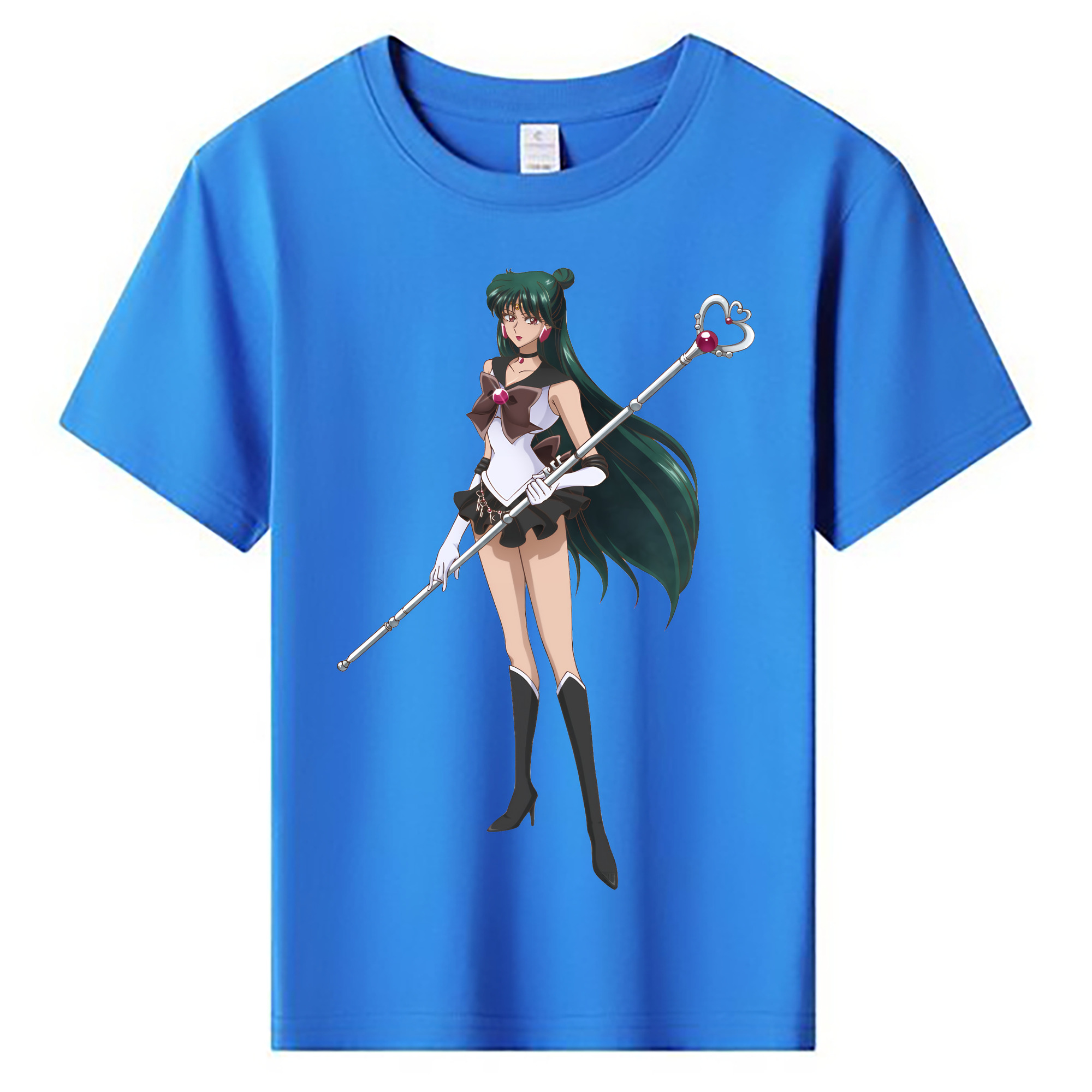 （画像用） 美少女戦士セーラームーン 冥王せつな Sailor Moon Meiou Setsuna 綿100％キッズTシャツ（フロントプリント）